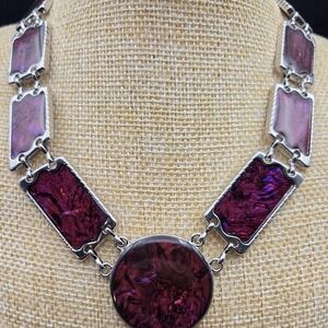 Purple Abalone Shell Necklace